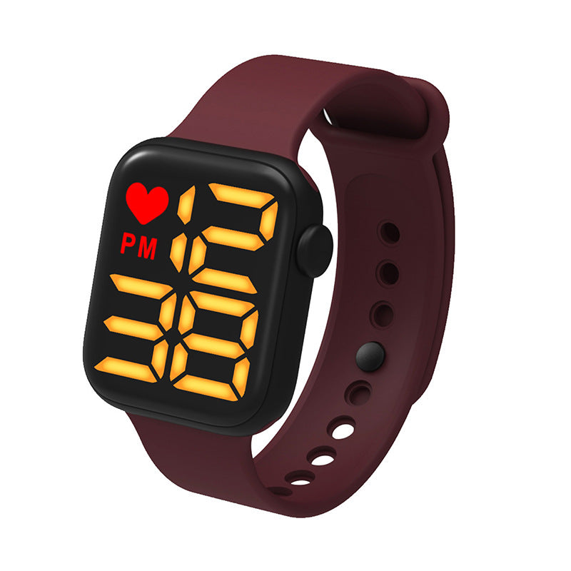 Kids LED Electronic Waterproof Square Digital Touch Screen Watch 1