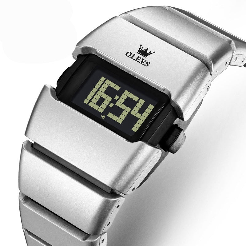Fashionable Digital Display High-end Square-shaped Student Electronic Watch 1